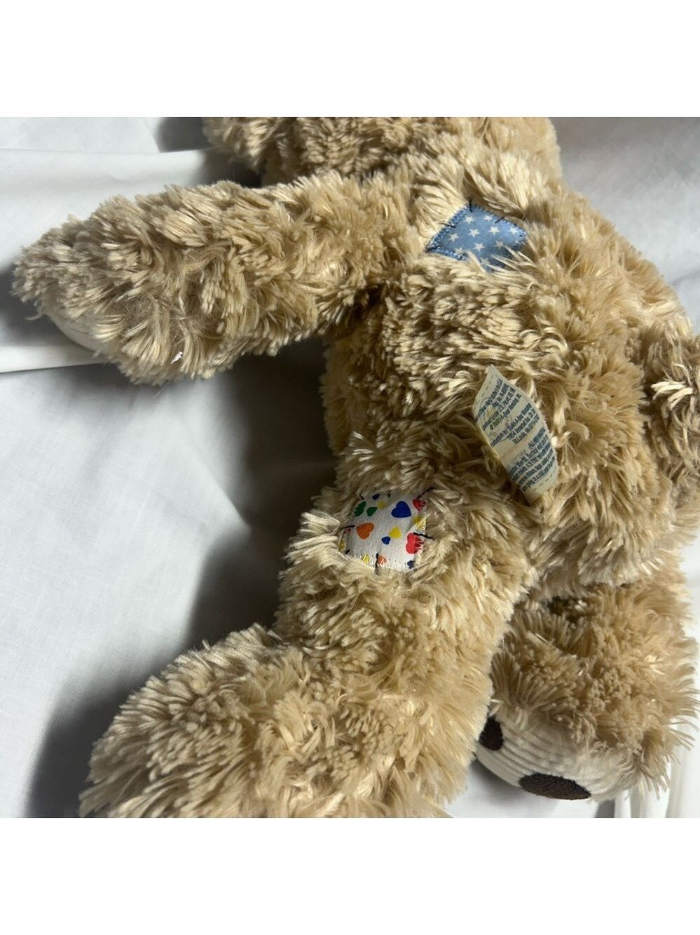 Build-A-Bear Tan Patchwork Patches Quilt Teddy Bear Plush Stuffed Toy 16" - Picture 6 of 15